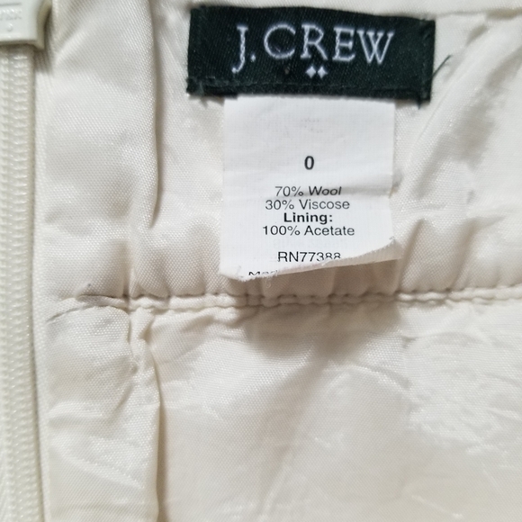J. Crew cream wool mini skirt EUC - Picture 2 of 2
